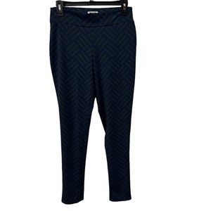 Mud Pie Ankle Pants Sz‎ Small (4-6) Blue & Green Pull On Mid Rise Leggings